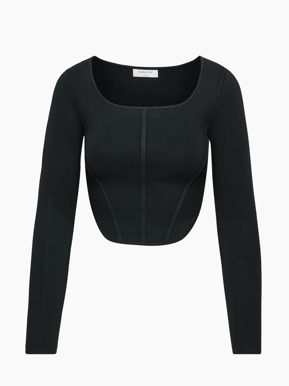 Babaton Sculpt Knit Bustier Long-Sleeve